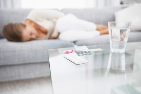 Dolore addominale dovuto alla presenza di parassiti nel corpo